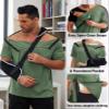 Deyeek Post Shoulder Surgery Shirts Tear Away Snap Button Dialysis Clothes Broken Arm Recovery Gifts Hospital Gowns for Men view 4