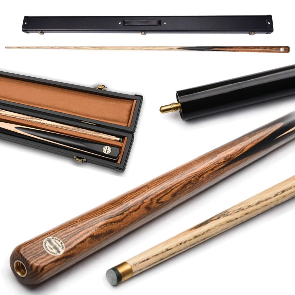 KARFRI Tacos de billar profesionales One-Piece Straight Snooker Chinese Style Black Eight Pool cue 10MM with Box Suitable for Men and Women(Color:1), Size