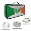 4 Set Packing Cubes for Travel Luggage Organizer Bags Happy St. Patrick's Day Irish Flag and Four Leaf Clover with Retro Wooden Board Travel Cubes for Carry on Suitcases Travel Accessories(XL,L,M,S) view 3