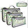 4 Set Packing Cubes for Travel Luggage Organizer Bags St. Patrick's Day Clover Texture Green Travel Cubes for Carry on Suitcases Travel Bags Space Saving Travel Accessories (XL, L, M, S) view 1