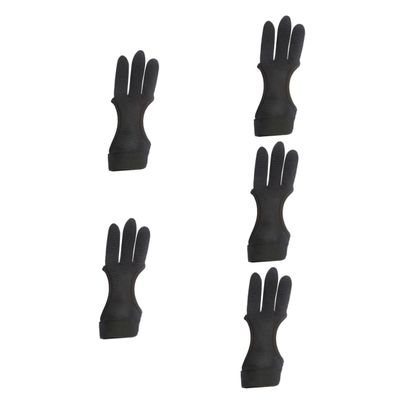 BESPORTBLE 2pcs Wear-Resistant Leather Archery Glove Adjustable Three Finger Protector for Hunting and Shooting Lightweight Forearm Guard for Adults and Comfortable Design