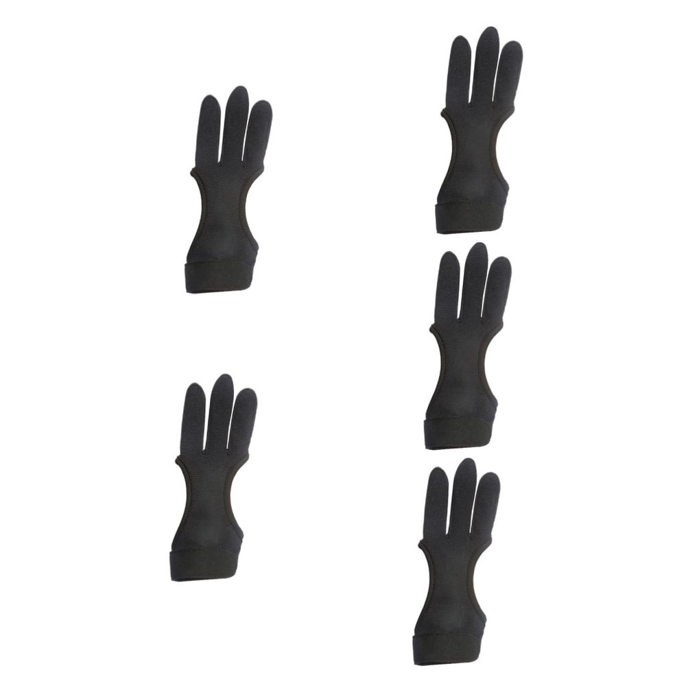 BESPORTBLE 2pcs Wear-Resistant Leather Archery Glove Adjustable Three Finger Protector for Hunting and Shooting Lightweight Forearm Guard for Adults and Comfortable Design