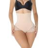 Zzalalana Shapewear Lingerie for Women Tummy Control Panties High Waisted Slimming Body Shaper Seamless Lace Underwear Beige view 1