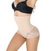 Zzalalana Shapewear Lingerie for Women Tummy Control Panties High Waisted Slimming Body Shaper Seamless Lace Underwear Beige view 4