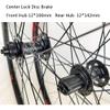 26 27.5 29 Inch Bikes Front Rear Rims Mountain Bike Wheelset Thru Axle Center Lock Disc Brake Cassette 8 9 10 11 12 Speed Bearing Hubs (Color : Black-Silver, Size : 29inch) view 4