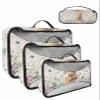 4 Set Packing Cubes for Travel Luggage Organizer Bags Easter Bunny Plant Burple Background Travel Cubes for Carry on Suitcases Travel Bags Space Saving Travel Accessories (XL, L, M, S) view 1