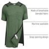Deyeek Post Shoulder Surgery Shirts Tear Away Snap Button Dialysis Clothes Broken Arm Recovery Gifts Hospital Gowns for Men view 4