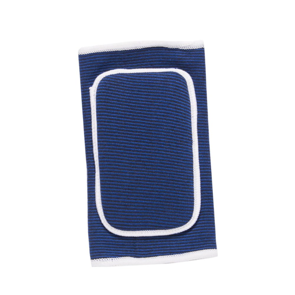 GANAZONO Padded Elbow Sleeve Support Thick Knitted Sponge Compression Brace for Basketball Volleyball Weightlifting Yoga Blue Color for Joint Protection and Pain Relief