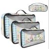 4 Set Packing Cubes for Travel Luggage Organizer Bags Happy Easter Cute Gnome with Rabbit Easter Eggs Carrot Spring Floral Blue Plaid Travel Cubes for Carry on Suitcases Travel Accessories(XL,L,M,S) view 1