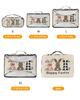 4 Set Packing Cubes for Travel Luggage Organizer Bags Happy Easter Cute Rabbit Bunny with Spring Floral Leopard and Plaid Print Travel Cubes for Carry on Suitcases Travel Accessories(XL,L,M,S) view 2