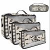 4 Set Packing Cubes for Travel Luggage Organizer Bags Easter Geometric Bunny Carrot Beige Black Plaid Travel Cubes for Carry on Suitcases Travel Bags Space Saving Travel Accessories (XL, L, M, S) view 1