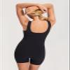 MOMANDA Women' s Maternity Bodysuit Sleeveless Shorts Jumpsuit Square Neck Tank Top for Pregnancy Black Large view 3