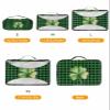 4 Set Packing Cubes for Travel Luggage Organizer Bags St. Patrick's Day Lucky Shamrock Green Plaid Travel Cubes for Carry on Suitcases Travel Bags Space Saving Travel Accessories (XL, L, M, S) view 2