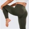 CRZ YOGA Womens Butterluxe High Waisted Yoga Leggings 28" - Double Seamed Buttery Soft Comfy Athletic Gym Workout Pants Olive Green Large view 4