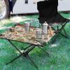 SDMKA Mushrooms Beige Outdoor Folding Table for Camping, Beach & Picnic  Portable, Easy-to-Carry Camping Side Table with Durable Bag for BBQ, Camp Use view 2