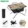 SDMKA Mushrooms Beige Outdoor Folding Table for Camping, Beach & Picnic  Portable, Easy-to-Carry Camping Side Table with Durable Bag for BBQ, Camp Use view 3