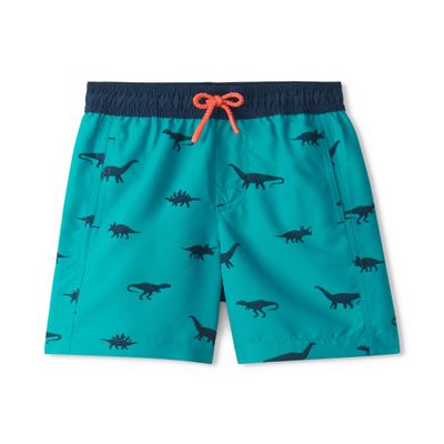 Hatley Boys' Swim Board Shorts, Silhouette Dino, 10 Years