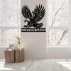 Custom Eagle Metal Sign, Home Decor Personalized Name Sign - Metal Wall Art - Monogram Door Hanging Door Hanging (Style-2) view 2