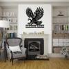 Custom Eagle Metal Sign, Home Decor Personalized Name Sign - Metal Wall Art - Monogram Door Hanging Door Hanging (Style-2) view 4