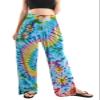 Orient Trail Women's Wide Leg Yoga Pants High Waist Casual Comfy Slit Leg Lounge Sweatpants with Pockets Oversized Plus Sizes XXL Long Tie Dye Sky view 1