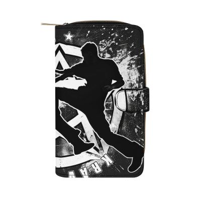 Dolrlasin Krav Maga Long Wallet for Men Women, PU Leather Large Travel Long Purse Clutch with Zipper