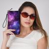 ACWDMKH Ladies Wallet,Clutch Purses for Women Wallets Leather Credit Card Holder for Women Wristlet Slim Small Cute with Zipper,Thin RFID Blocking with Wrist Strap,Glitter Galaxy Starry view 2