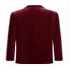 ranrann Boy Formal Suit Jacket Outfit Velvet Blazer Sports Coat Birthday Party Slim Fit One Button Outwear Burgundy 14 Years view 2