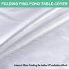 PATIKIL Folding Table Tennis Table Cover, 65'' x 28'' x 73'' Table Tennis Cover 600D Oxford Waterproof Foldable Table Cover with Storage Bag & Zipper for Outdoor Indoor, Black view 4