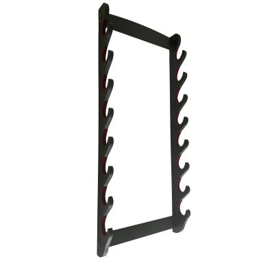 Kodeqian katana Sword Wall Mount Holder 8 Tier Velvet Padded Samurai Sword Display Rack Wakizashi Sword Stand Zoro Animation Sword Display, Black