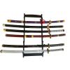 Kodeqian katana Sword Wall Mount Holder 8 Tier Velvet Padded Samurai Sword Display Rack Wakizashi Sword Stand Zoro Animation Sword Display, Black view 4