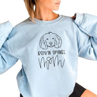 Custom Sweatshirt for Boykin Spaniel Dog Mom, Boykin Spaniel Mom Hoodie, Gift for Boykin Spaniel Lover Sweatshirt, Boykin Spaniel Hoodie, S3265 Multiple Colors
