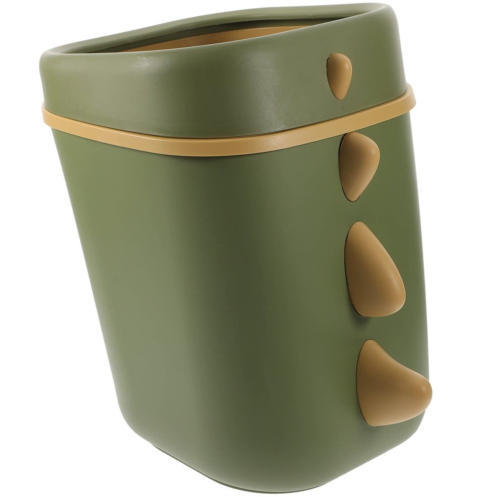 HOLIDYOYO Dinosaur Trash Can Creative Dinosaur Garbage Basket Detachable Waste Bin Cartoon Trash Can Dinosaur Desktop Storage Bucket for Home Bedroom Kitchen Car Office Green