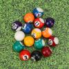 16PCS Mini Billiards Set, 0.98inch Billiard Table Aesssory, Small Billiards Game for Travel Friendly Office Desk Games view 2