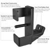 J Hooks for 2" x 2" Power Rack, Rubber Pad J-Hook for Power Cage, Bottom Reinforced Steel J Cups for Squat Rack, Heavy Duty Barbell Holder, Black (for 2"x2" Rack with " 1/2 Hole) view 3