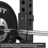 J Hooks for 2" x 2" Power Rack, Rubber Pad J-Hook for Power Cage, Bottom Reinforced Steel J Cups for Squat Rack, Heavy Duty Barbell Holder, Black (for 2"x2" Rack with " 1/2 Hole) view 4