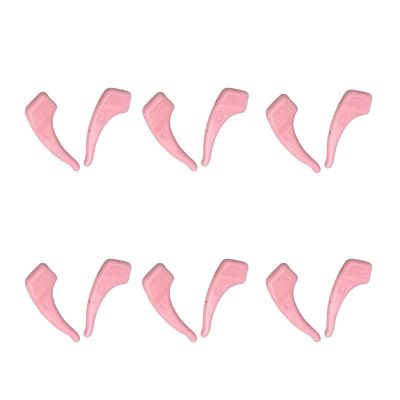 TakenE 6/2 Pairs Non-Slip Eyeglass Hook Silicone Anti-Slip Ear Grips Comfort Glasses Retainers Fit Compatible Spectacle Sunglasses Reading Glasses (Color : Pink 6 Pairs)