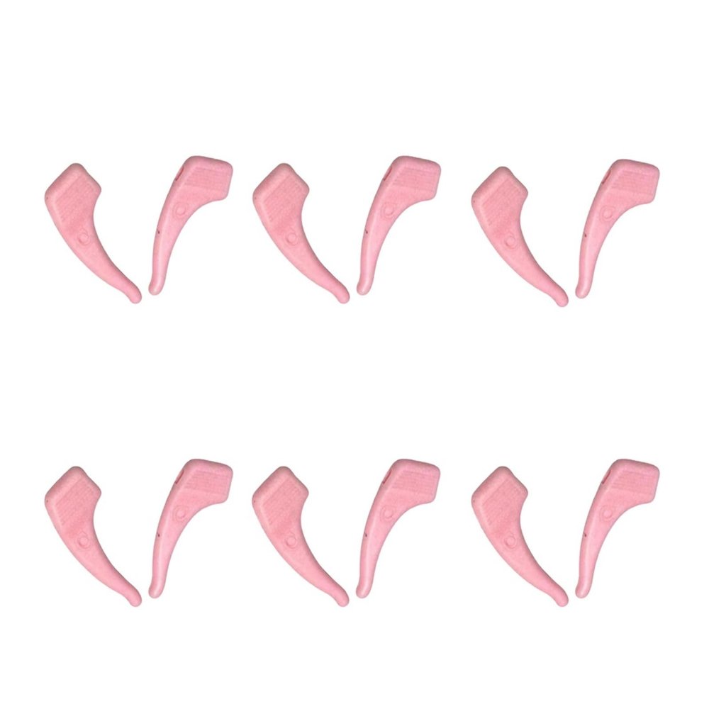 TakenE 6/2 Pairs Non-Slip Eyeglass Hook Silicone Anti-Slip Ear Grips Comfort Glasses Retainers Fit Compatible Spectacle Sunglasses Reading Glasses (Color : Pink 6 Pairs)