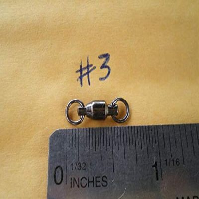 15 PCS. BLACK NICKEL BALL BEARING SWIVEL #3, W/2 SOLID RINGS 80 LBS. TEST for Toothy Critters, Rigging Baits and Lures for Saltwater & Freshwater.