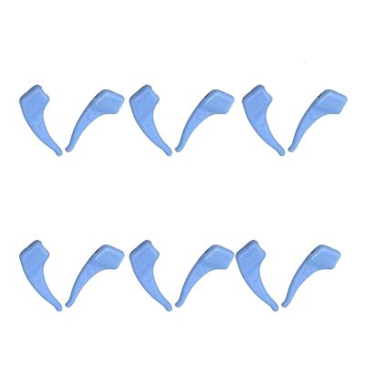 6/2 Pairs Non-Slip Eyeglass Hook Silicone Anti-Slip Ear Grips Comfort Glasses Retainers Fit Compatible Spectacle Sunglasses Reading Glasses (Color : Blue 6 Pairs)