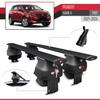 acpar Compatible with Peugeot 5008 II (P87) Post-Facelift 2021-2024 ACE-4 Car Roof Rack Cross Bar Black Aluminium 2 Bars view 3