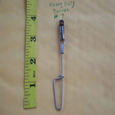 15 PCS HEAVY DUTY S. S. 4"X.062 LONG SHANK COASTLOCK SNAP/#7 SWIVEL 600 LBS TEST for Toothy Critters, Rigging Baits and Lures for Saltwater & Freshwater.
