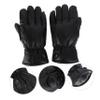 CALLARON Creative Pu Leather Gloves Plush -static Sports Gloves for Outdoor Mountain Climbing and Hiking Comfortable Fit for Cold Weather Activities Black Random Style view 2