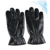 CALLARON Creative Pu Leather Gloves Plush -static Sports Gloves for Outdoor Mountain Climbing and Hiking Comfortable Fit for Cold Weather Activities Black Random Style view 3