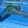 LKPOMI Foam Swim Aquatic Cuffs Water Aerobics Fitness Exercise with Adjustable Elastic Belt, Pool Exercise Weights Water Ankle Arm Belts for Adults and Kids Swimming Fitness Training (Green) view 4