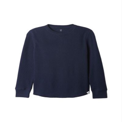 GAP Boys Long Sleeve Thermal Tapestry Navy M REG