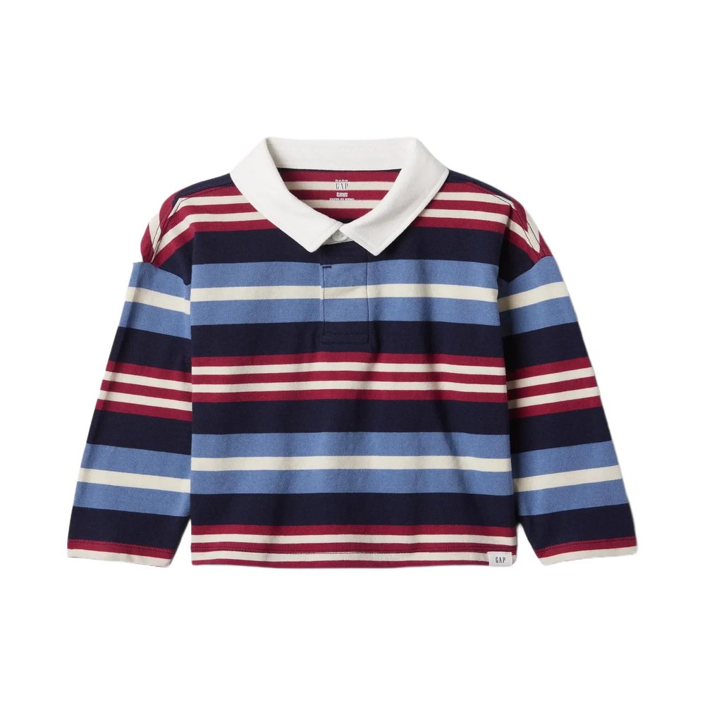 GAP Boys Long Sleeve Rugby Polo Navy Uniform 2YRS