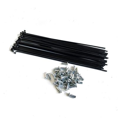 KTKEET 13G Ebike Spokes 2.3mm High 304 Stainless Steel Bicycle Spokes 128-292mm Bike Spokes Black J Bend Wheel Spokes with Copper Nipple for Mountain Bike Ebike Tricycle Wheels (244mm 40pcs)