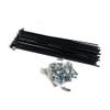 KTKEET 13G Ebike Spokes 2.3mm High 304 Stainless Steel Bicycle Spokes 128-292mm Bike Spokes Black J Bend Wheel Spokes with Copper Nipple for Mountain Bike Ebike Tricycle Wheels (244mm 40pcs) view 1