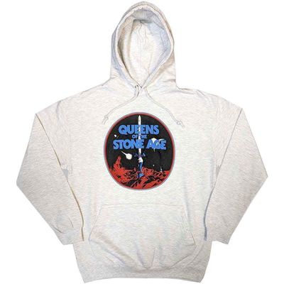 Rock Off officially licensed products Men's Queens Of The Stone Age Branca Sword Hooded Sweatshirt Medium Grey