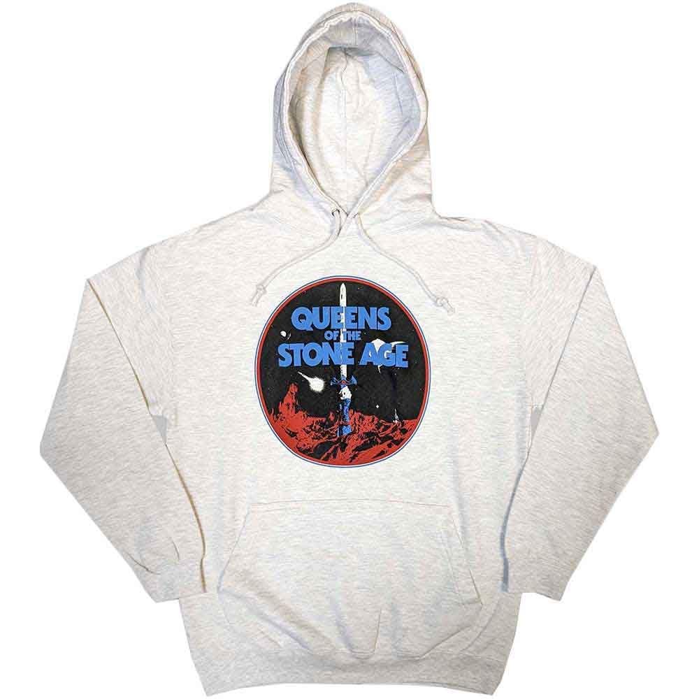 Rock Off officially licensed products Men's Queens Of The Stone Age Branca Sword Hooded Sweatshirt Medium Grey